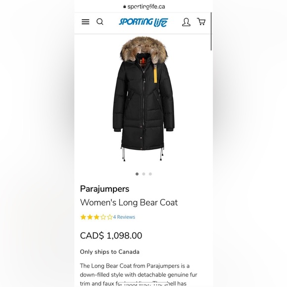 LIKE NEW: Parajumper Women’s Long Bear Coat - Picture 7 of 8